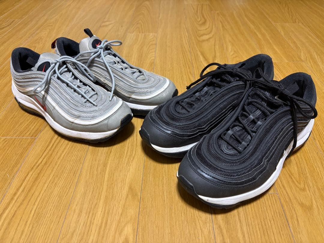 ナイキ エア マックス 97 ゴルフシューズ シルバー&ブラック2足セット