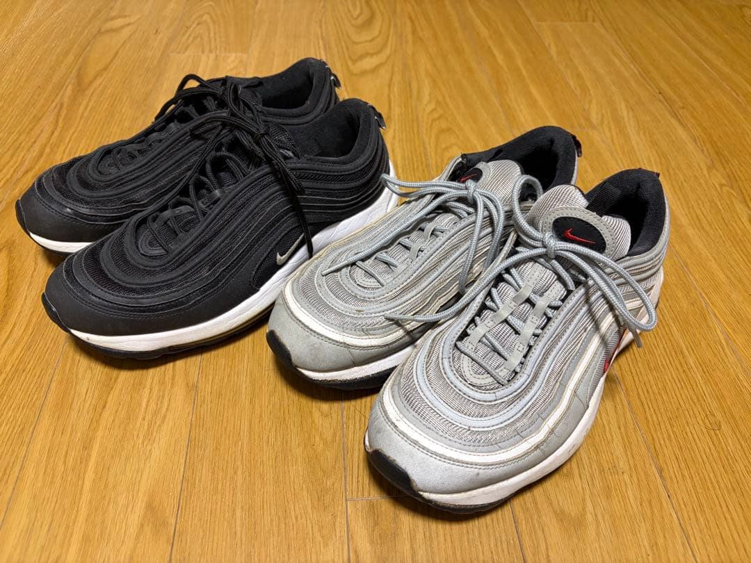 ナイキ エア マックス 97 ゴルフシューズ シルバー&ブラック2足セット