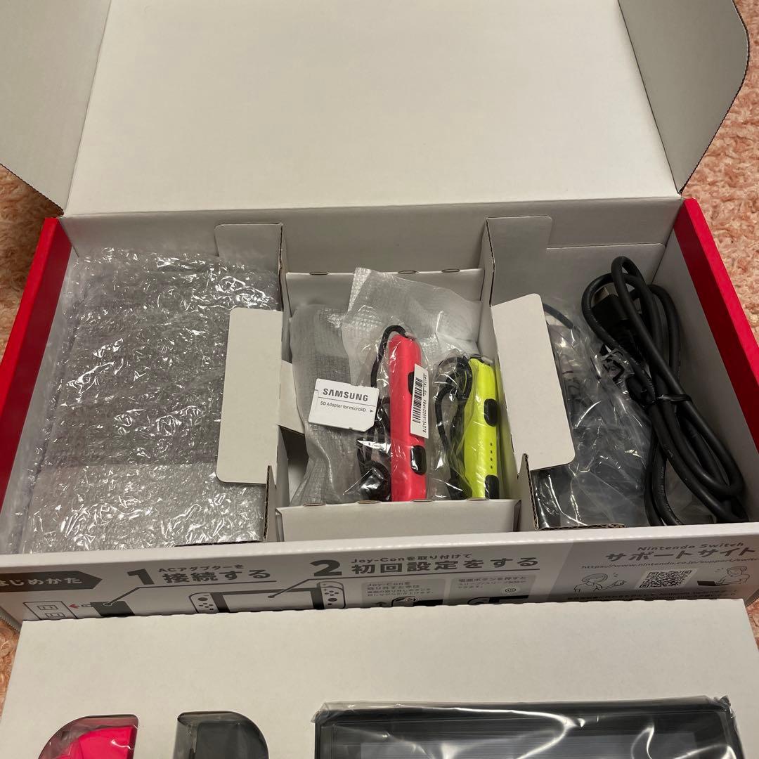 Nintendo Switch 本体 ピンク/グレー 64GB microSD