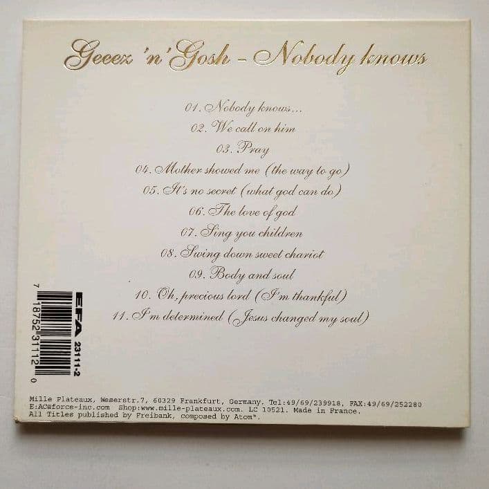 Geeez 'N' Gosh ‎– Nobody Knows /atom tm