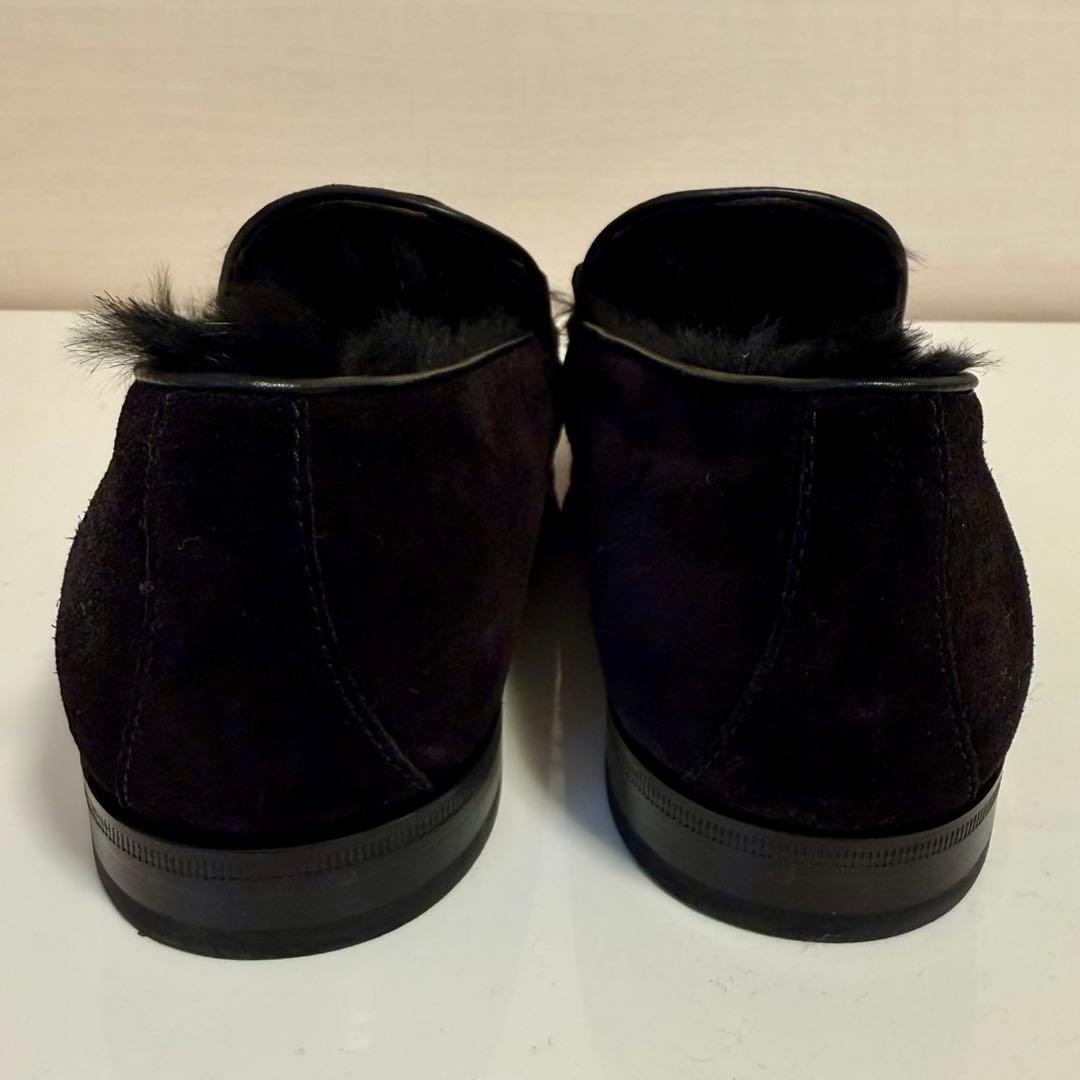 JIMMY CHOO（ジミーチュウ） ファーライニング スエード ローファー