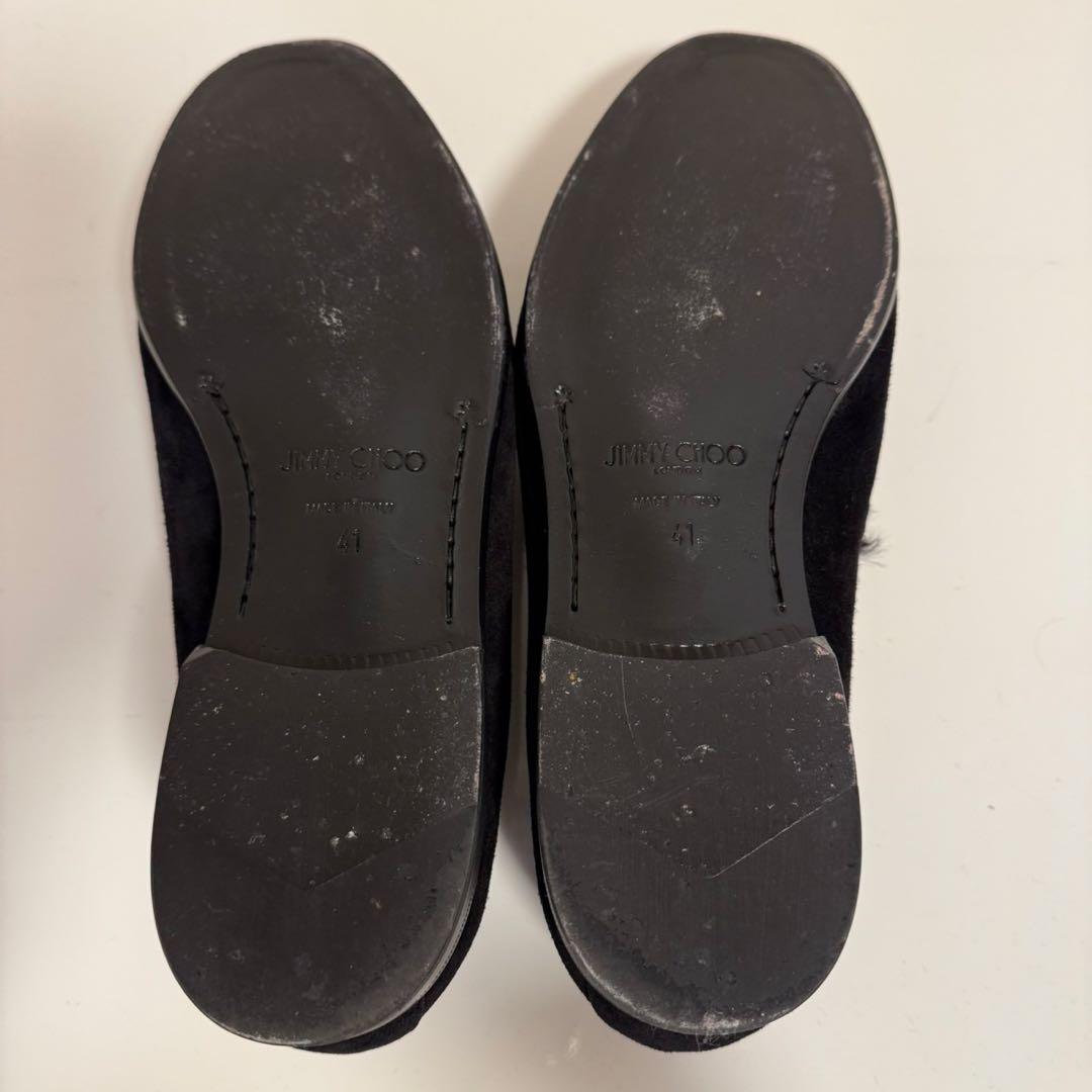JIMMY CHOO（ジミーチュウ） ファーライニング スエード ローファー