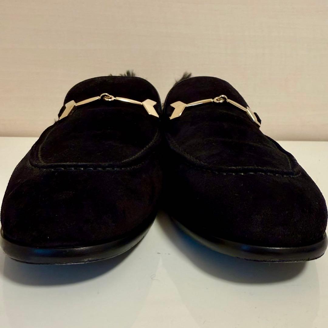 JIMMY CHOO（ジミーチュウ） ファーライニング スエード ローファー