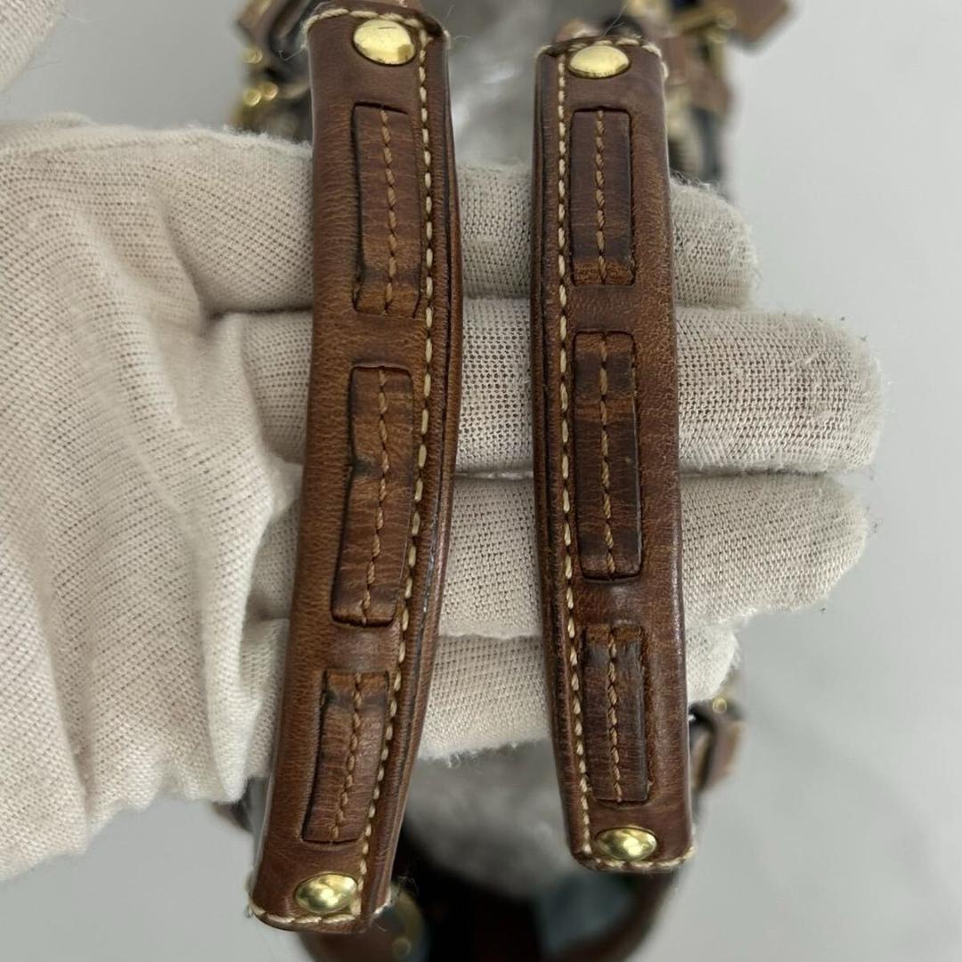 【美品】コーチ 11179 トートバッグ シグネチャー デニム レザー A4可