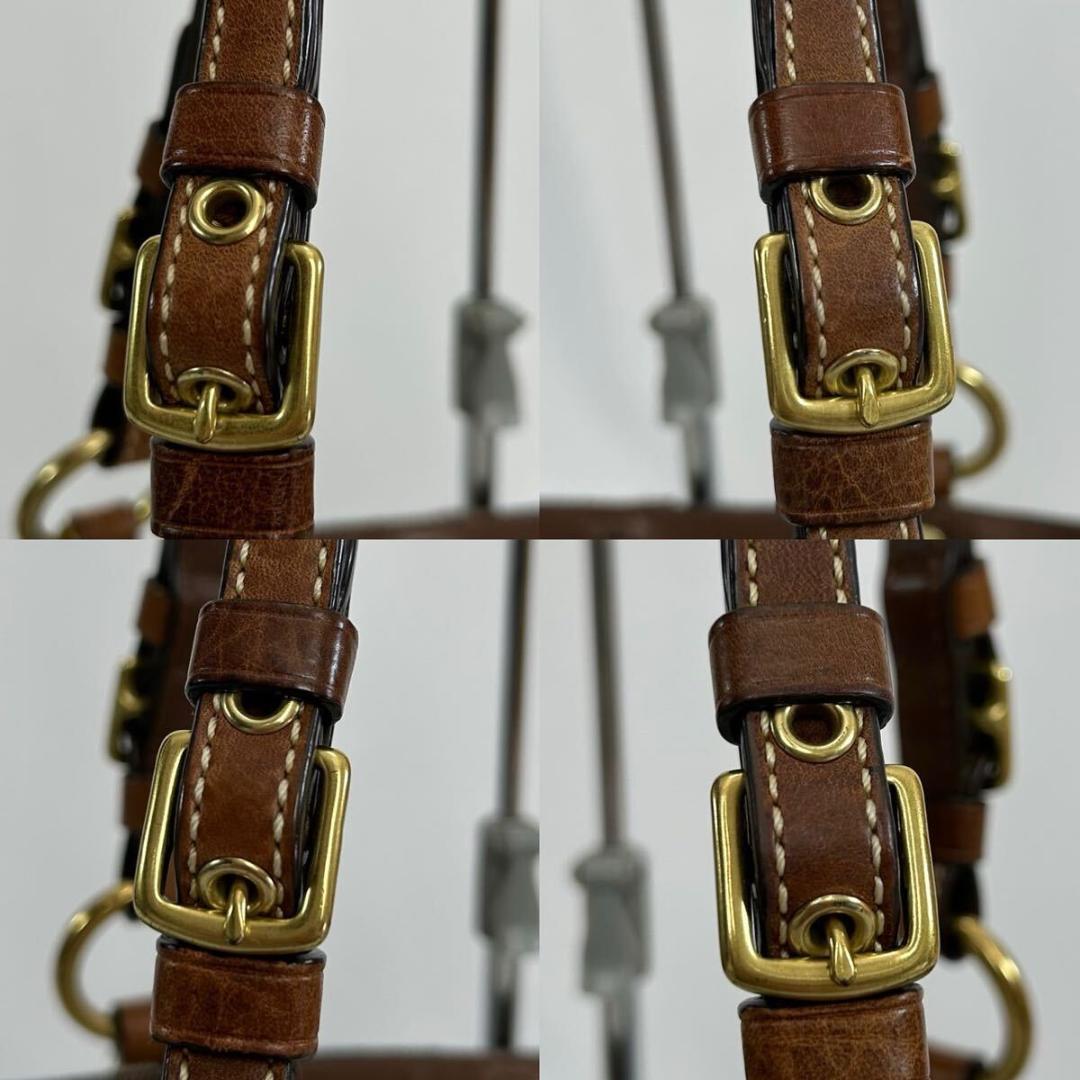 【美品】コーチ 11179 トートバッグ シグネチャー デニム レザー A4可