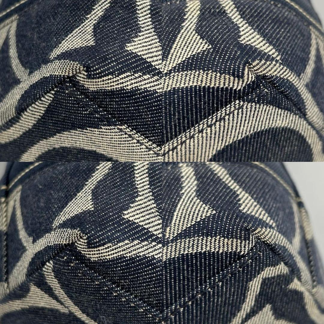 【美品】コーチ 11179 トートバッグ シグネチャー デニム レザー A4可