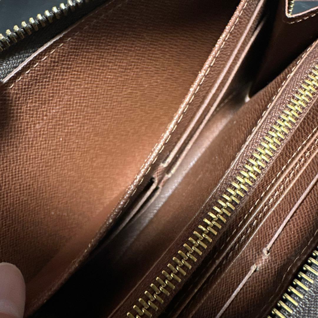 【訳あり】正規品 ルイヴィトン モノグラム 長財布 M60017 ファスナー不良
