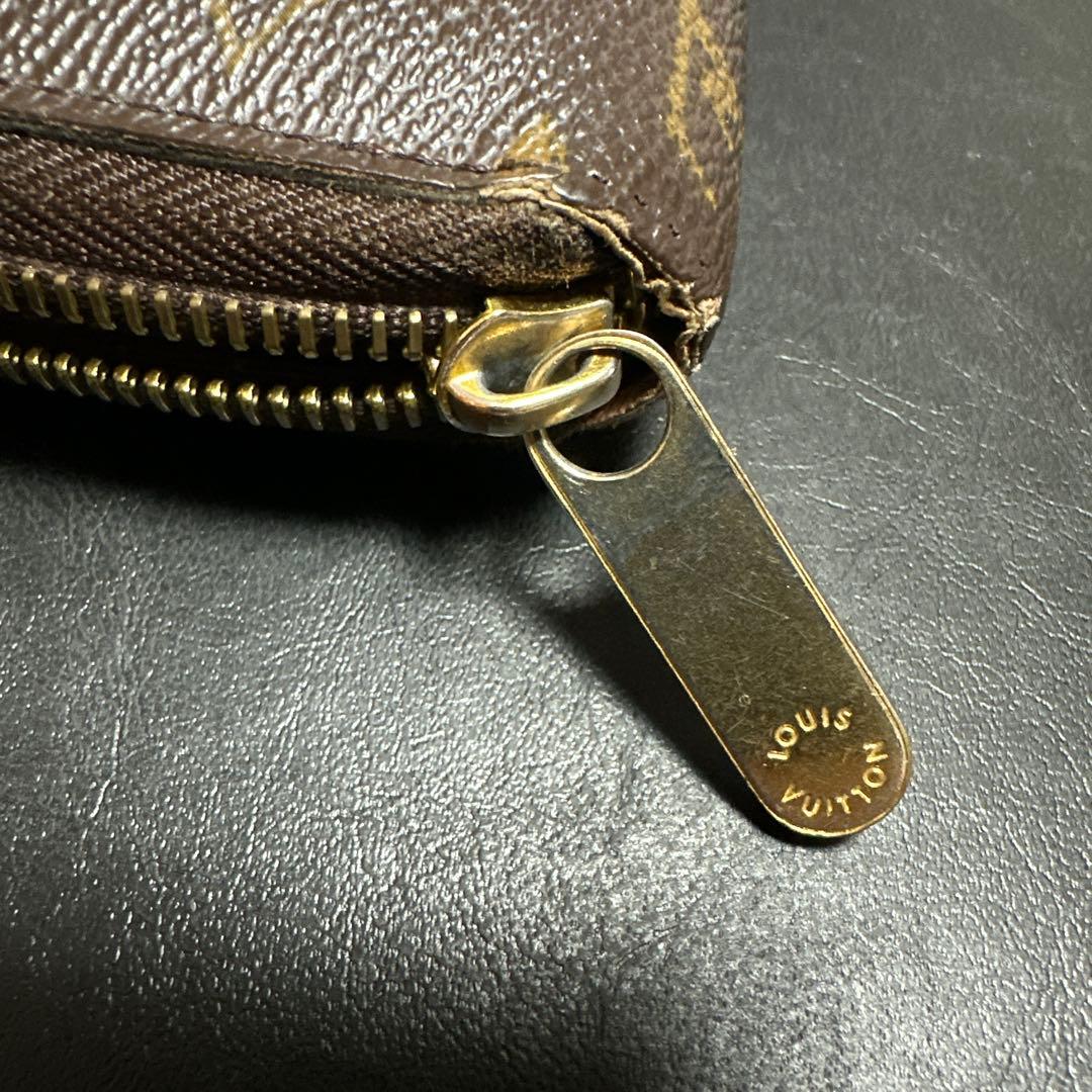 【訳あり】正規品 ルイヴィトン モノグラム 長財布 M60017 ファスナー不良