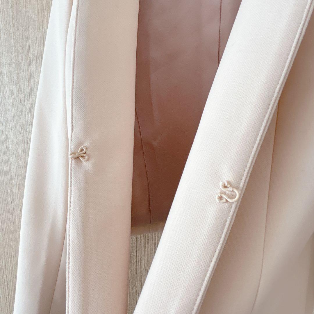 【1277】アナイ　ダブルクロスボレロジャケット　ライトベージュ　38