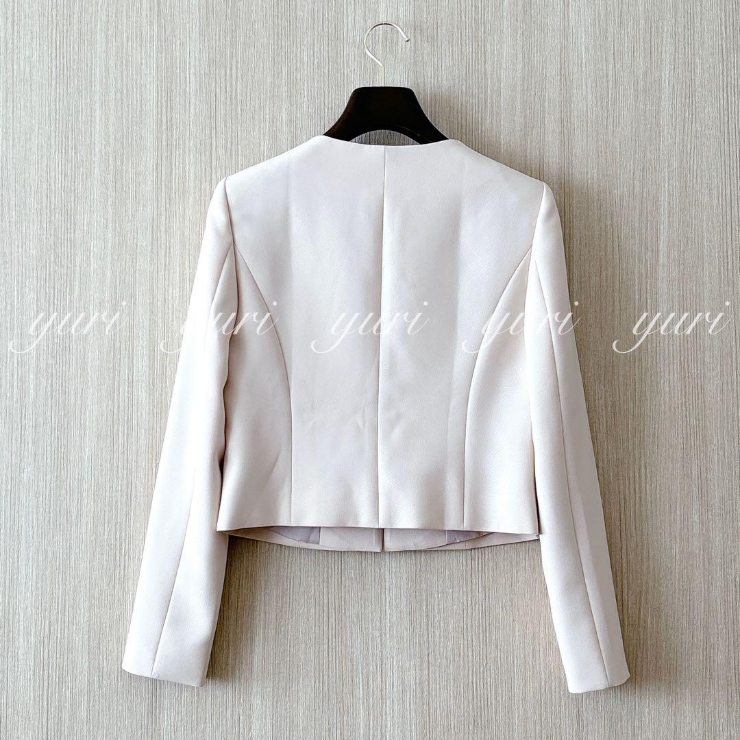 【1277】アナイ　ダブルクロスボレロジャケット　ライトベージュ　38