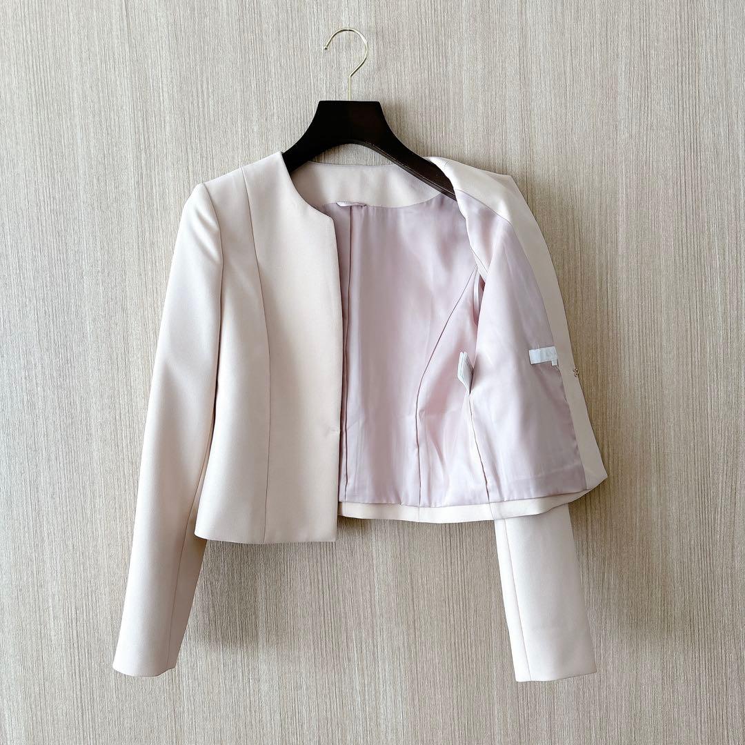 【1277】アナイ　ダブルクロスボレロジャケット　ライトベージュ　38