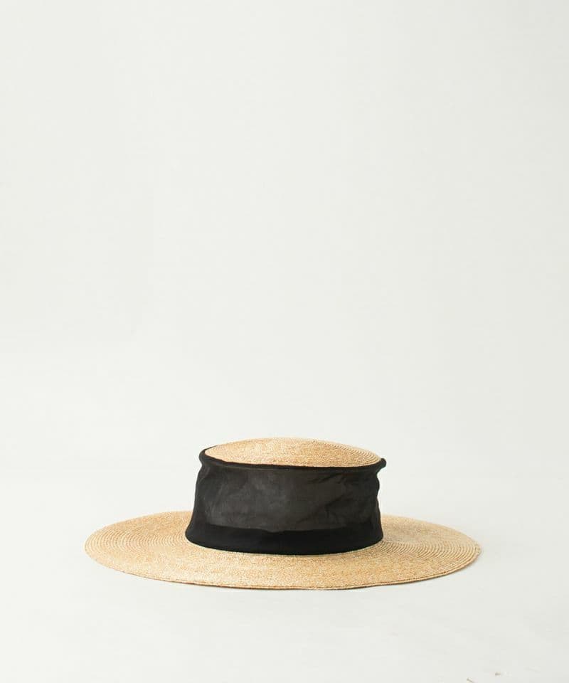 ★美品★ tocit Sheer ストローハット black 黒