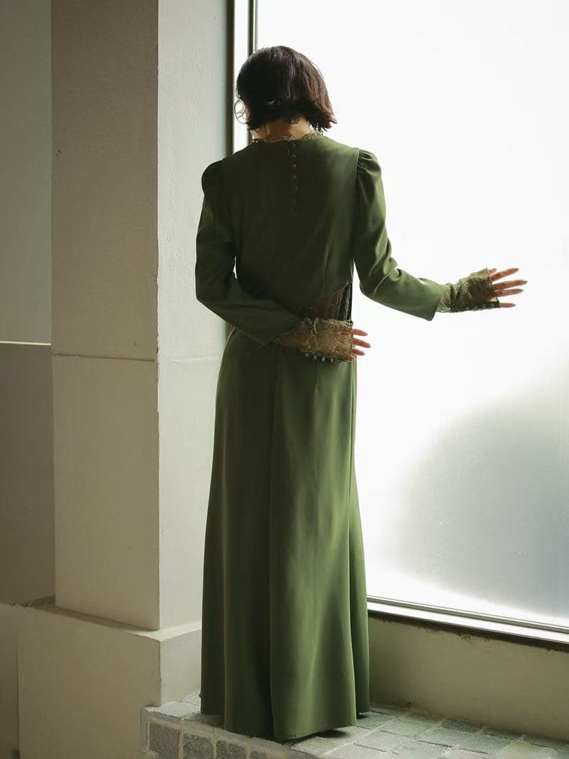 ワンピース AMERI HOLE SPANGLE LACE DRESS M