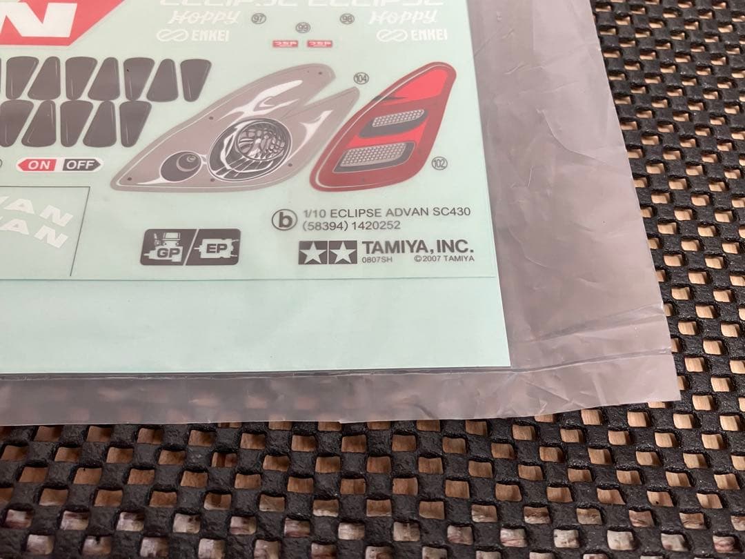 タミヤ ECLIPSE ADVAN SC430 ボディ&ステッカーセット【新品】