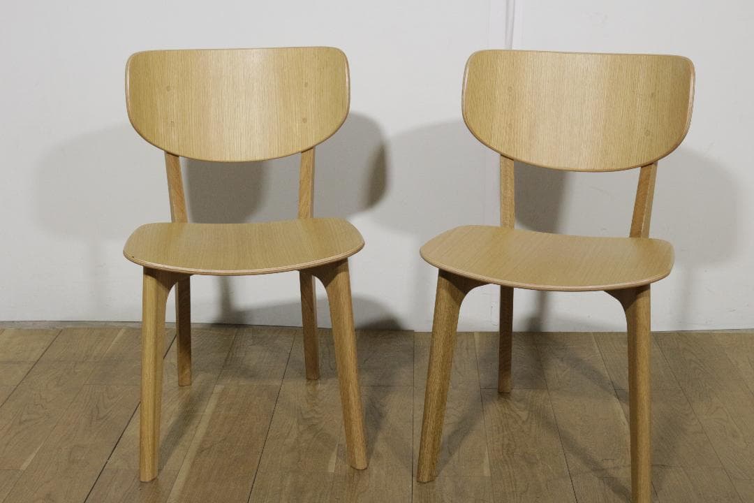 イ*ィ様 maruniマルニ★Roundishアームレスチェア★板座★２脚セット