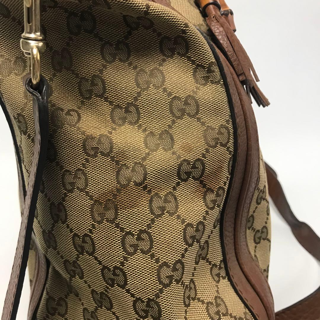 希少✨ グッチ ショルダーバッグ 2WAY ベージュ ブラウン GG キャンバス