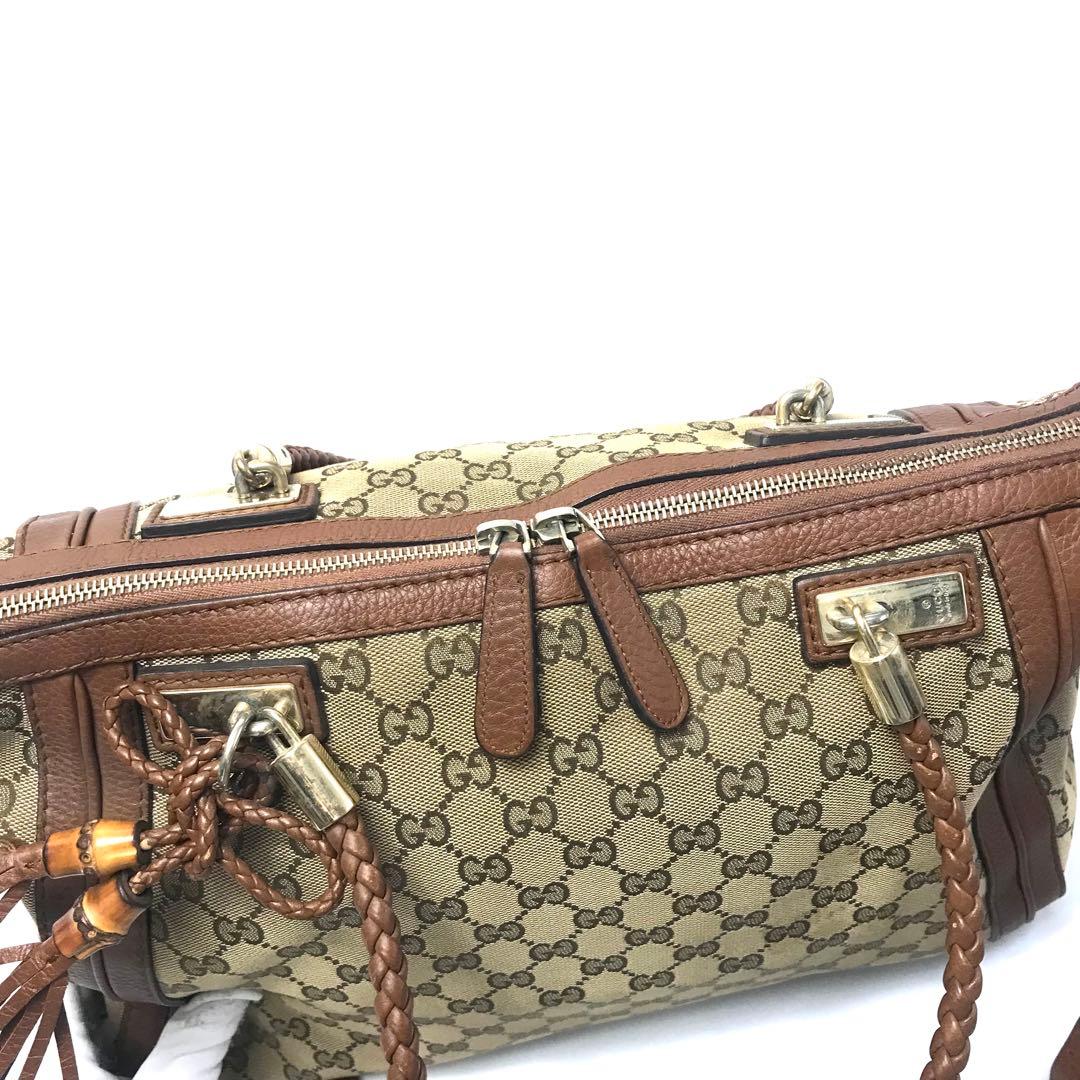 希少✨ グッチ ショルダーバッグ 2WAY ベージュ ブラウン GG キャンバス