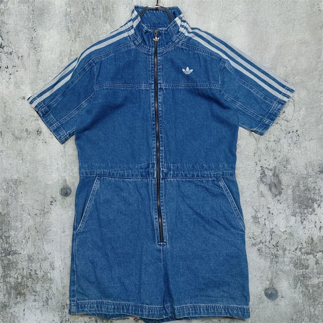 adidas NiziUマヤ着用 あのちゃん着用 ジャンプスーツ デニム M