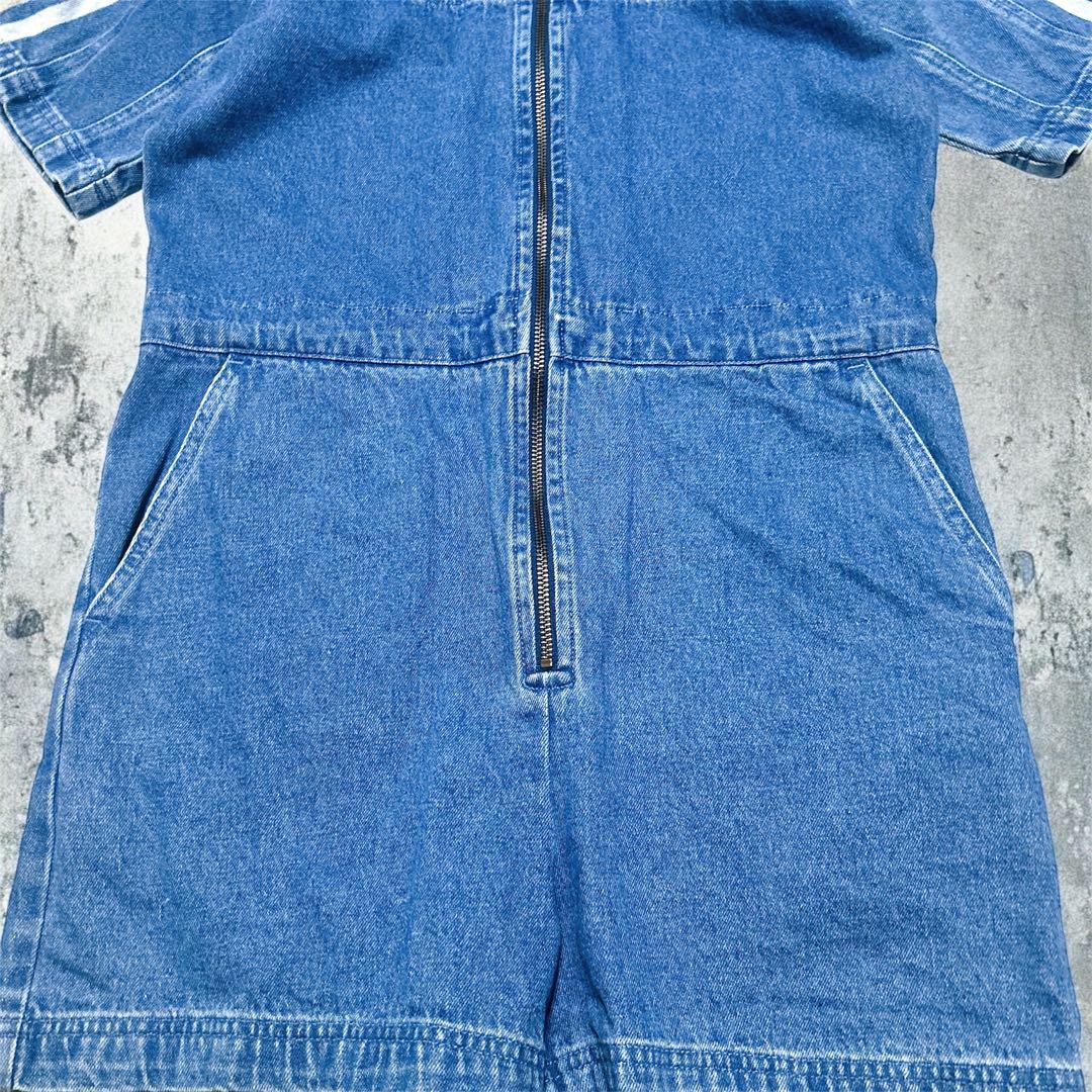 adidas NiziUマヤ着用 あのちゃん着用 ジャンプスーツ デニム M