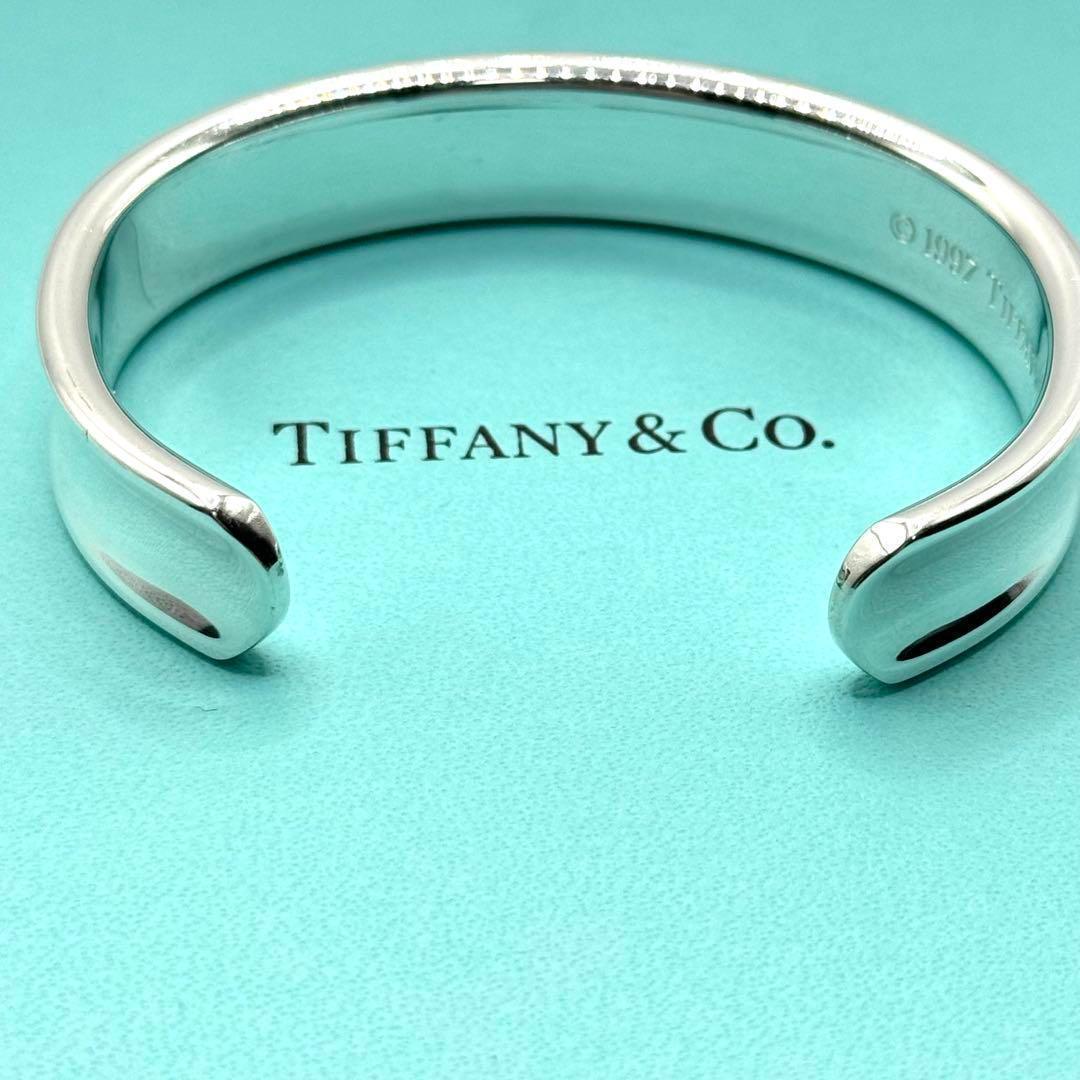 美品 ティファニー バングル 1837 ナロー シルバー 925 ワイド