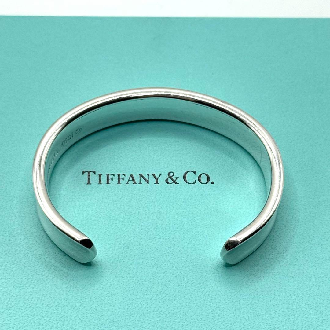 美品 ティファニー バングル 1837 ナロー シルバー 925 ワイド