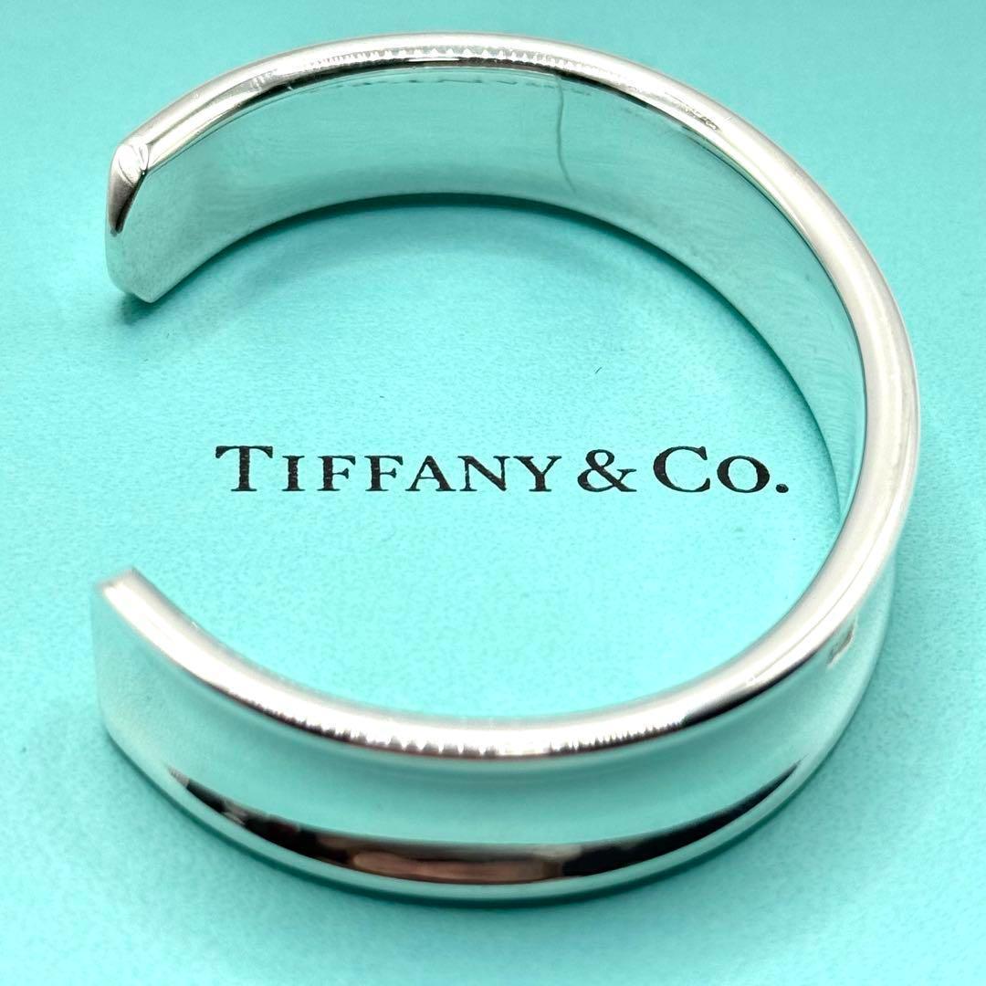 美品 ティファニー バングル 1837 ナロー シルバー 925 ワイド