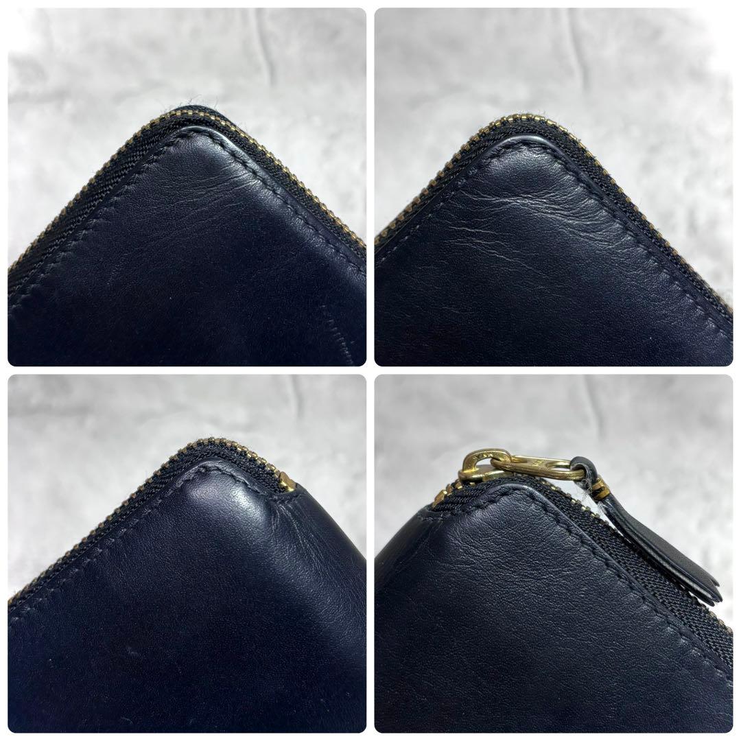 【K！】コムデギャルソン ラウンドジップミニ財布 マルチパース ブラック黒