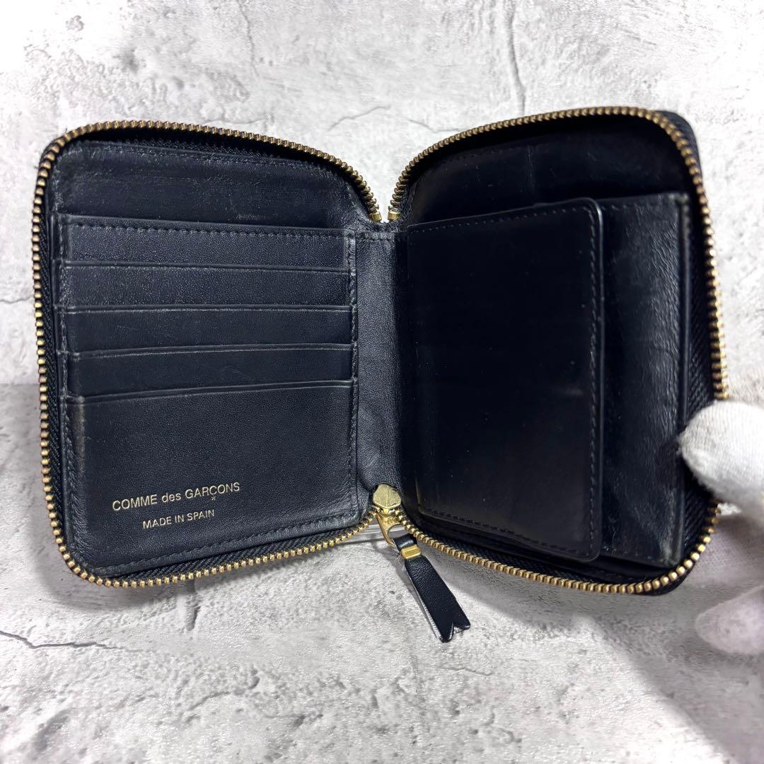【K！】コムデギャルソン ラウンドジップミニ財布 マルチパース ブラック黒