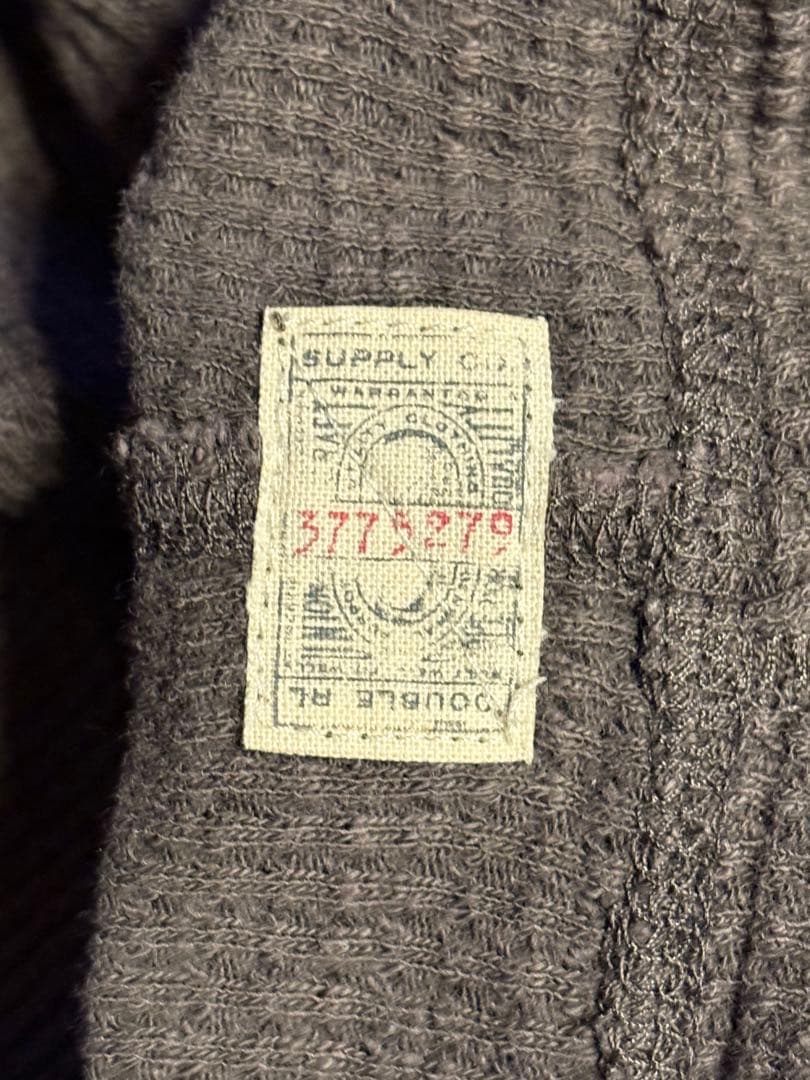 RRL ワッフルニット　コットン　ヘンリー　XS