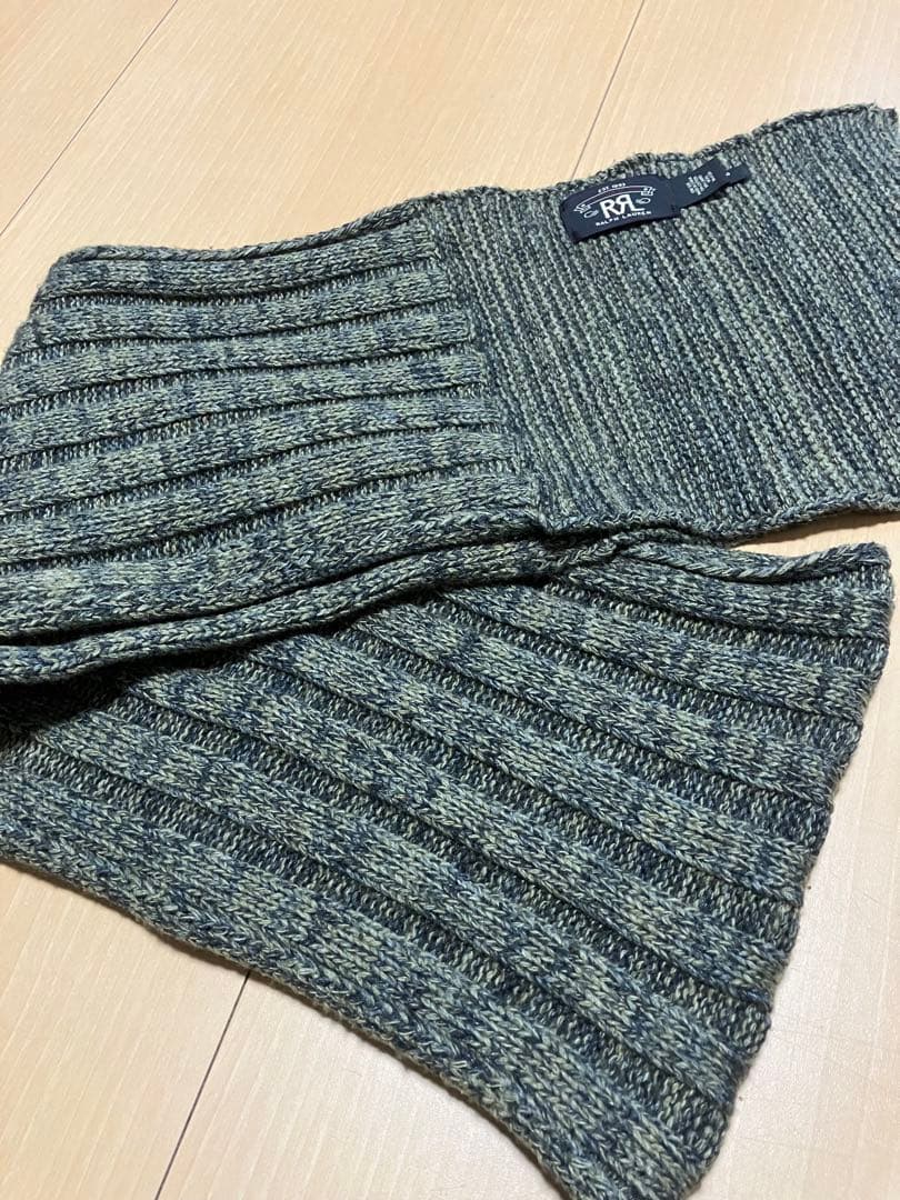 極美品　ダブルアールエル　オリーブグリーン　マフラー　RRL