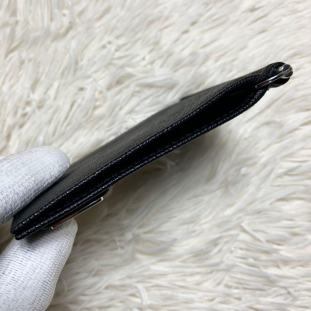 【新品同様】 PRADA マネークリップ サフィアーノ 三角プレート