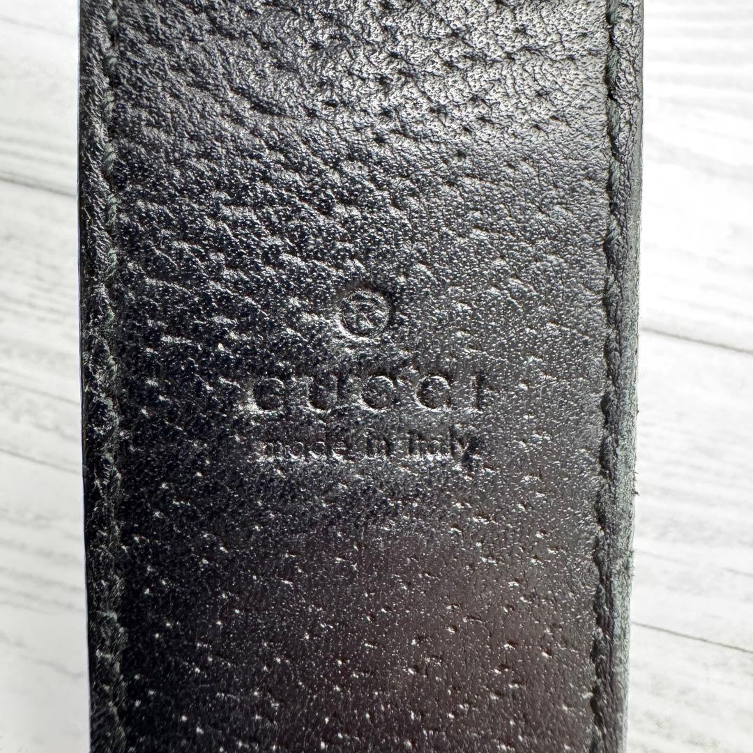 【極美品】GUCCI　マネークリップ　マーモント　レザー　ブラック　折りたたみ