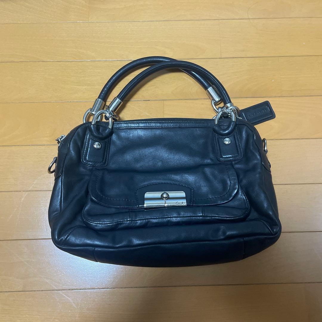 バッグ Coach leather 2way boston bag y2k 00s