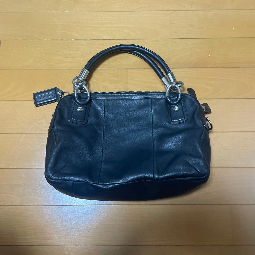 バッグ Coach leather 2way boston bag y2k 00s