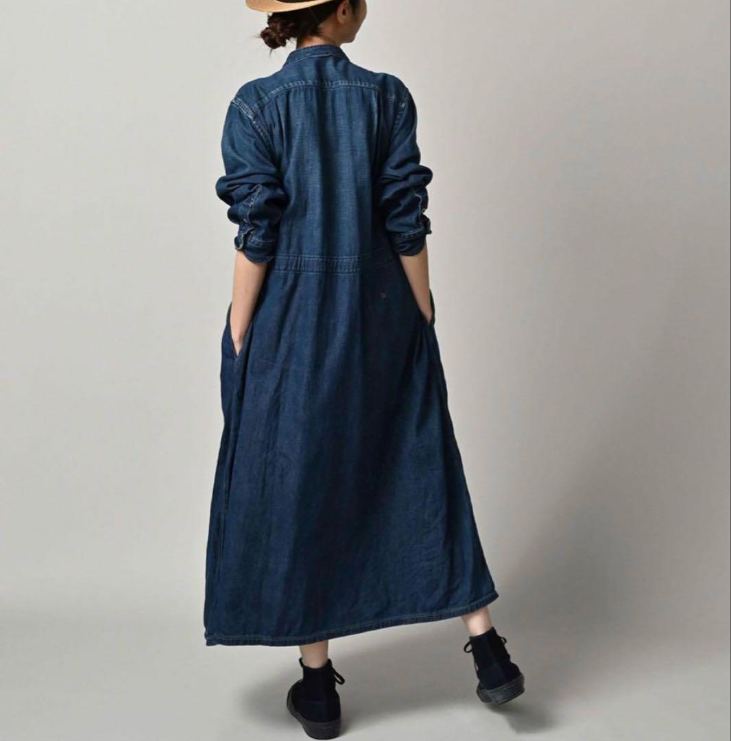 45R 45rpm プチデニムのタックシャツドレス