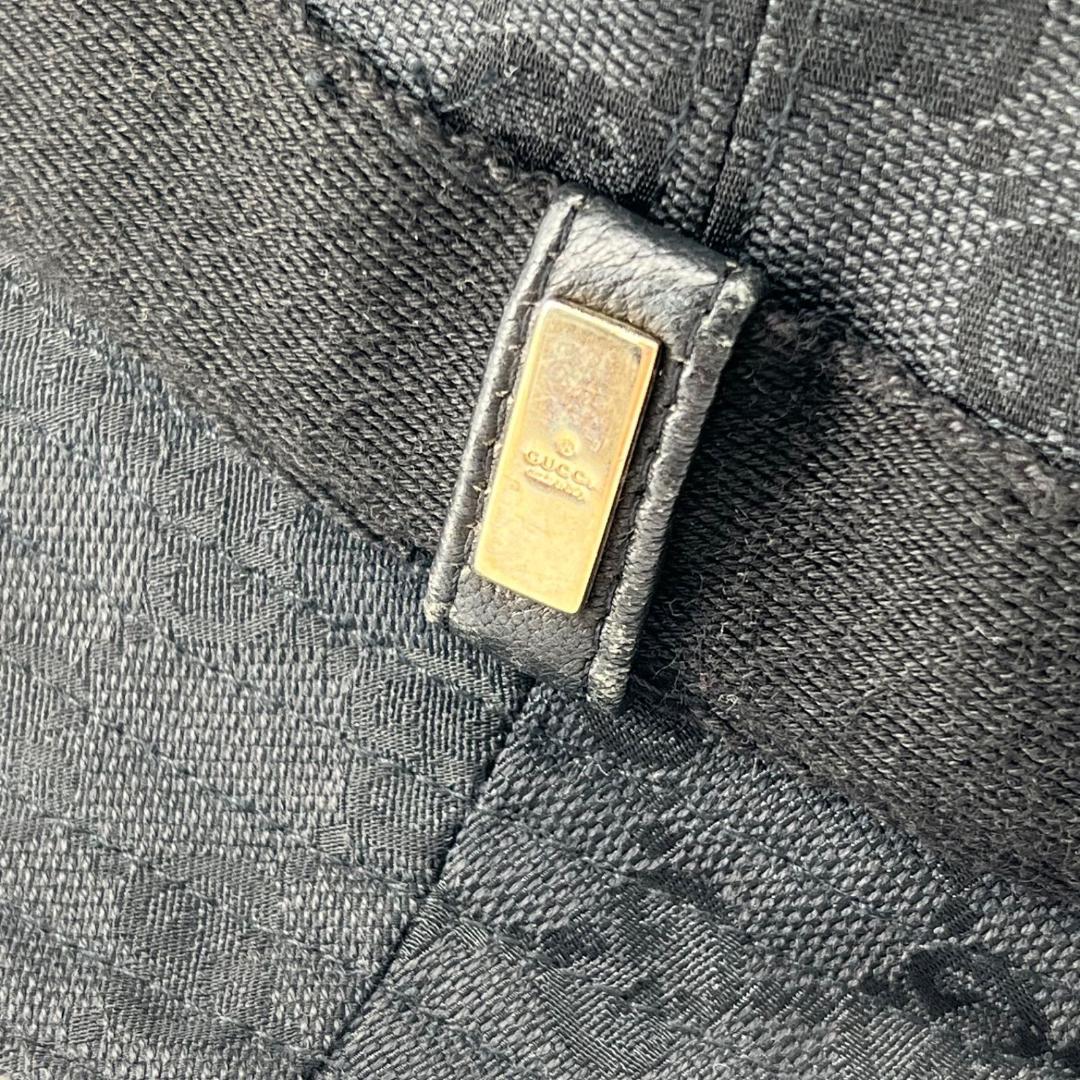 良品✨GUCCI GGキャンバス ロゴプレート バケットハット 帽子 サイズL