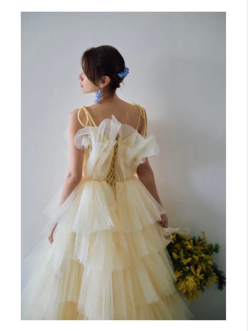 【SOLA】ドレスプロダクション　N02 リボンショルダーフリルドレス