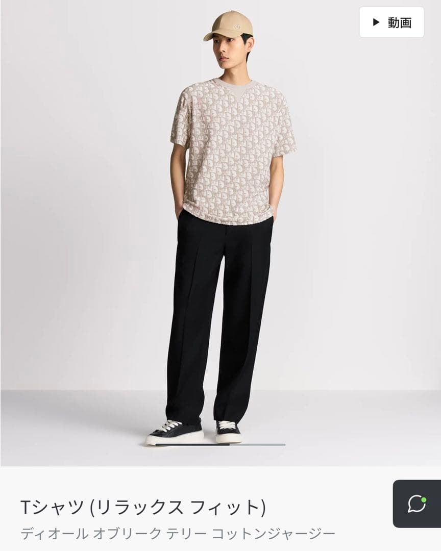 Dior リラックスフィット Tシャツ ベージュ 定価135000円