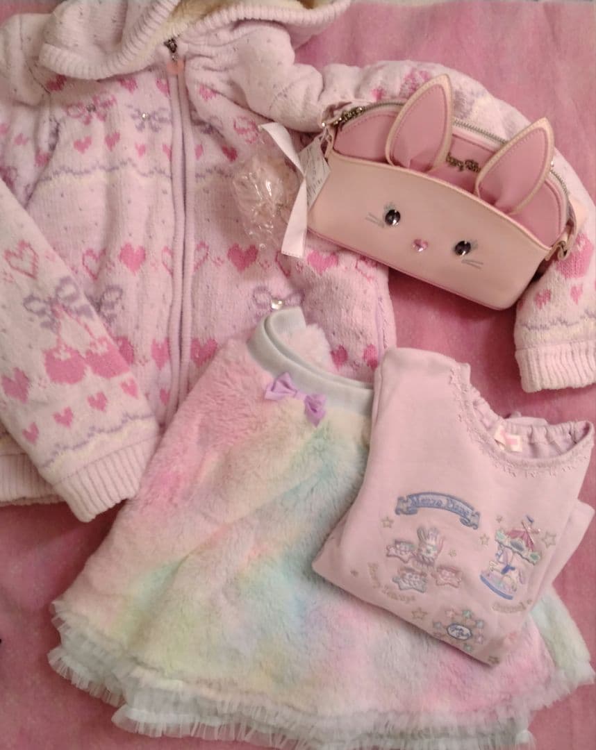 中古　メゾピアノ　トップス　アウター　130 140 リボン