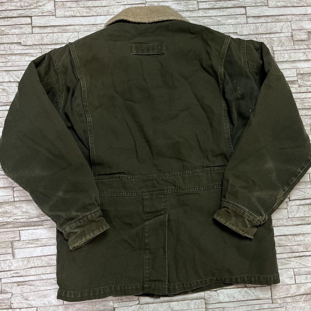 90s Cabela’s ダッグジャケット 裏ボア モスグリーン グッドフェード