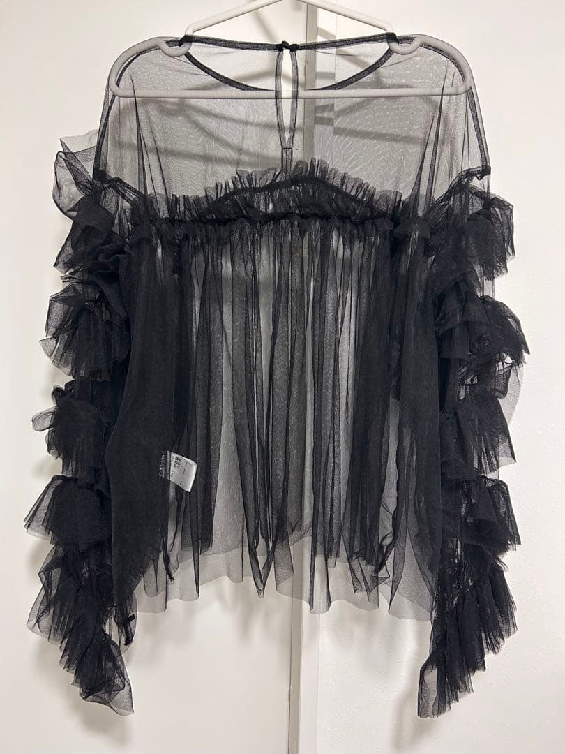 andresd デコラティブチュールトップス ブラック