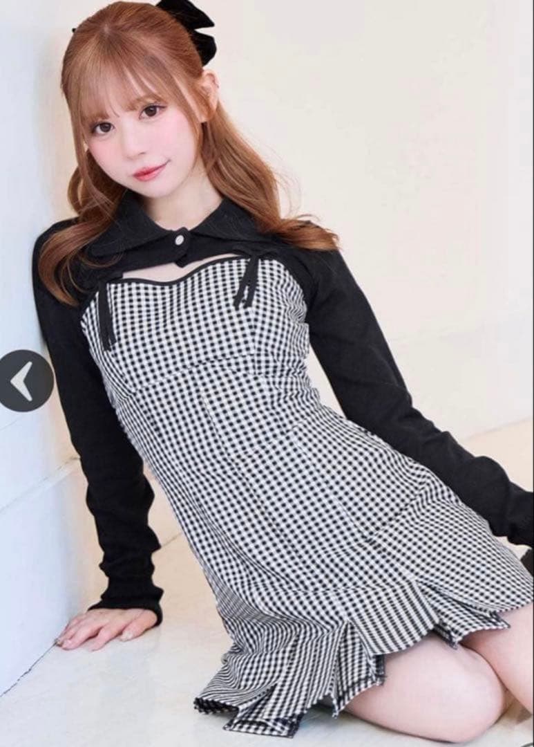 michellMacaron ミシェルマカロン ギンガムチェックワンピース XS