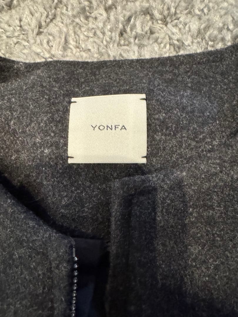 （試着のみ）YONFA AW ウールジップベスト　グレー　ベスト　ジレ