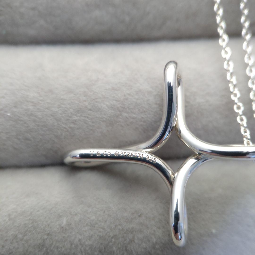 美品TIFFANY＆Co. ティファニークロスネックレス　インフィニティ 925