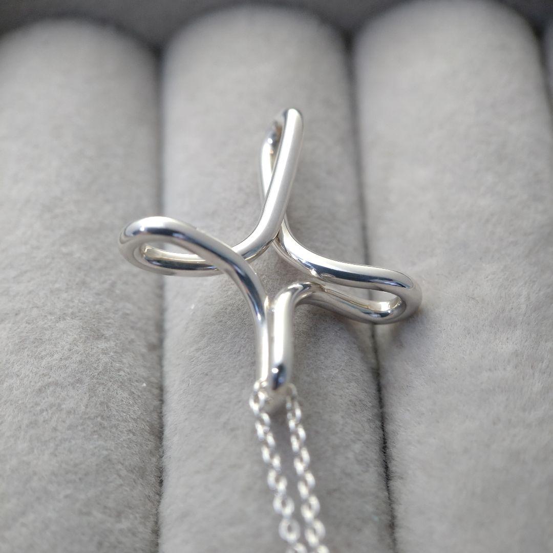 美品TIFFANY＆Co. ティファニークロスネックレス　インフィニティ 925