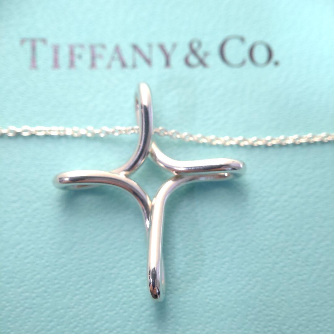 美品TIFFANY＆Co. ティファニークロスネックレス　インフィニティ 925