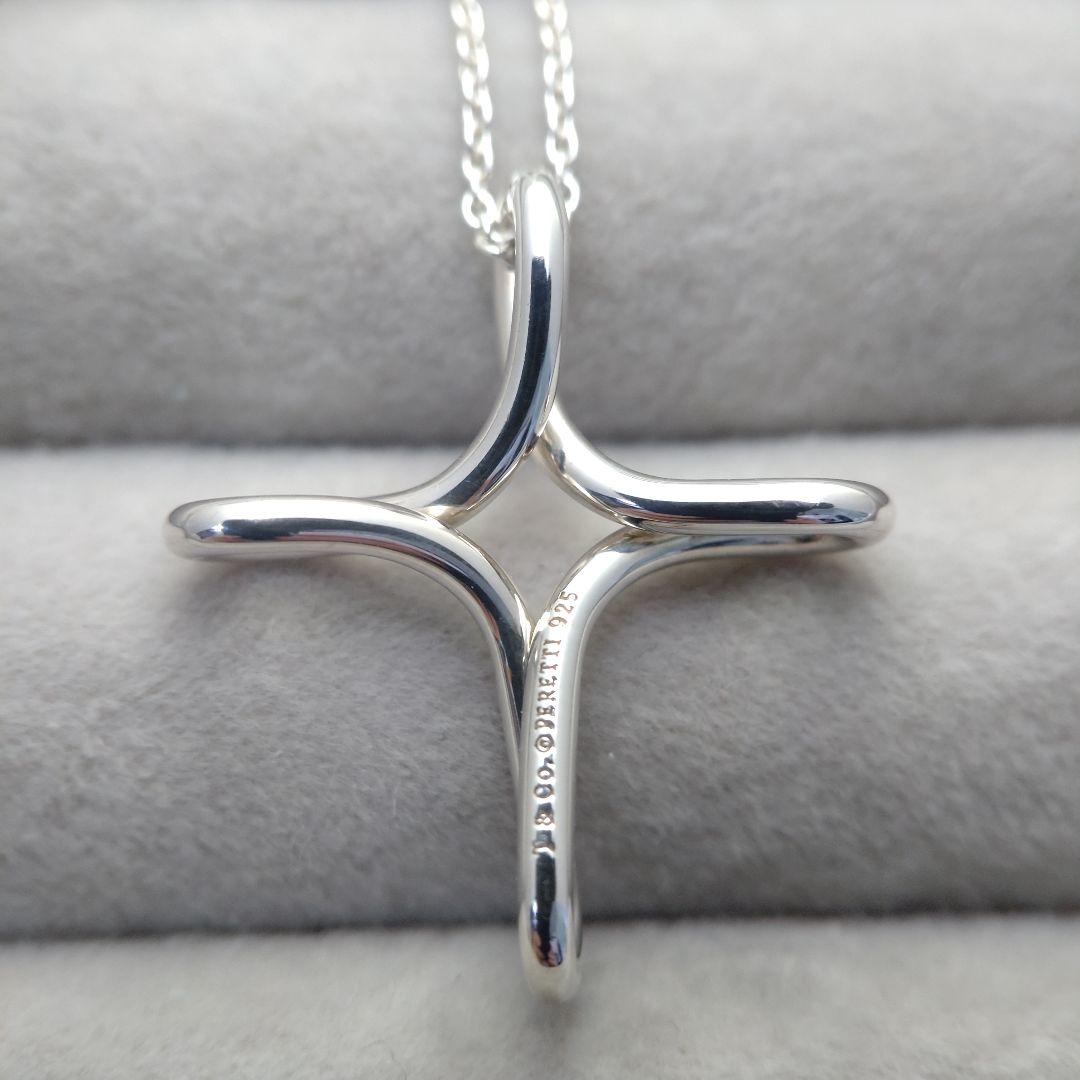 美品TIFFANY＆Co. ティファニークロスネックレス　インフィニティ 925