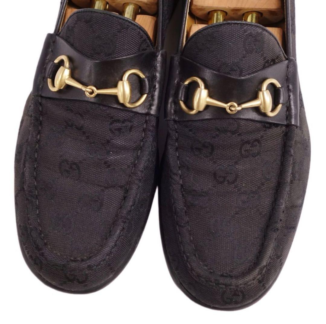 N*O様 GUCCI ローファー モカシン ホースビット GG柄 キャンバス