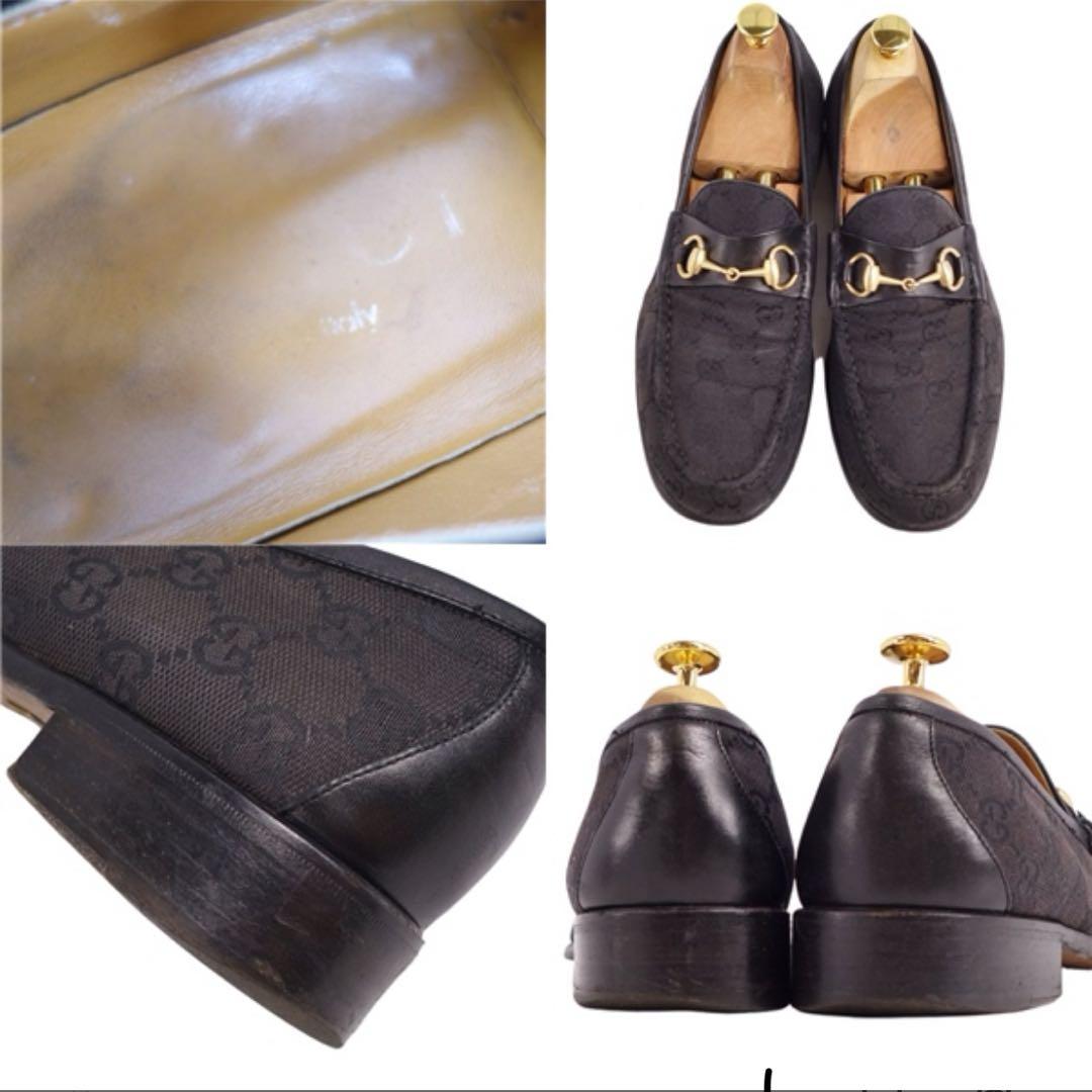 N*O様 GUCCI ローファー モカシン ホースビット GG柄 キャンバス