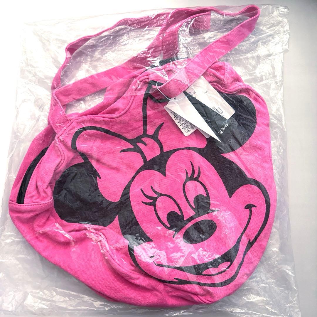 WCJ ディズニー フェイス デザイン トートバッグ ミニー チェリピンク